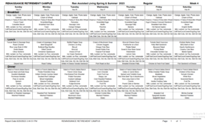 RENAISSNCE ASSISTED MENU WEEK OF SEPTEMBER 24
